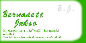 bernadett jakso business card